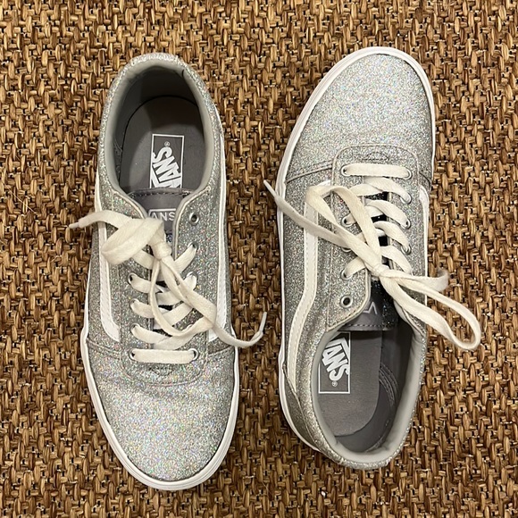 Vans Shoes - Silver glitter vans